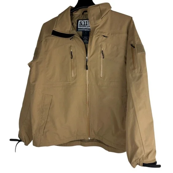 5.11 Tactical Sabre 2.0 Jacket Coyote Tan Khaki Men's Size XL Full Zip No Hood - Picture 3 of 16